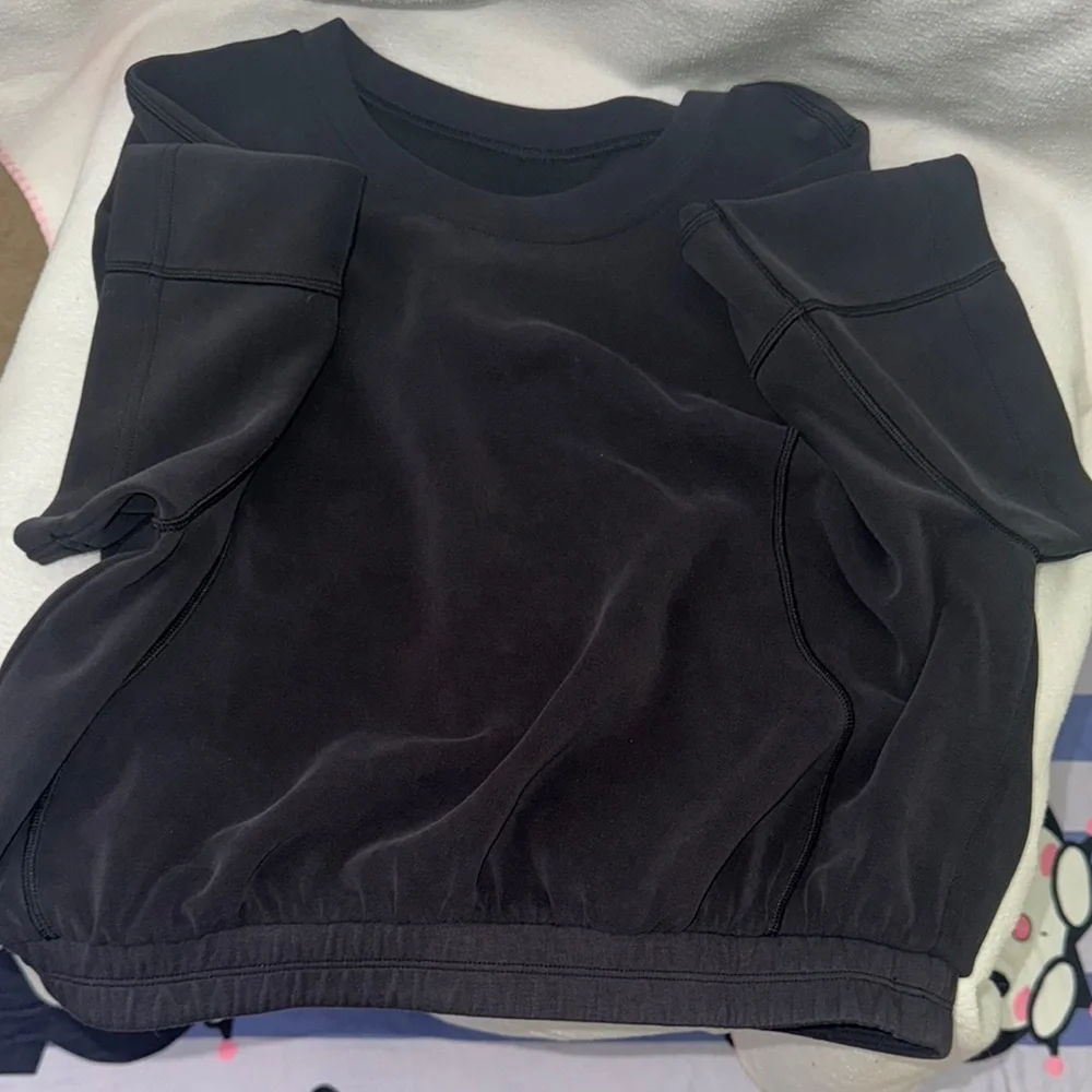 Lululemon Softstreme Gathered T-Shirt 8/Black - Picture 5 of 6
